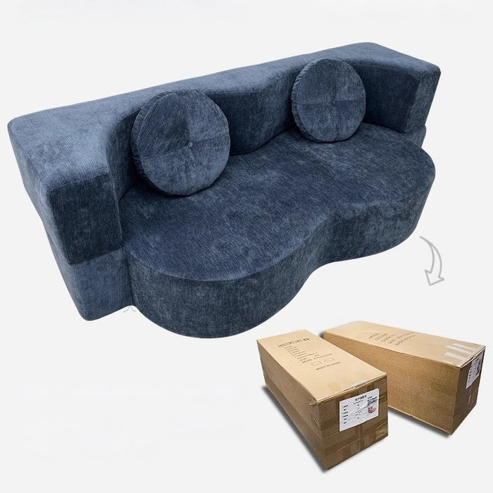 Magellax blue sofa bed – main product image of foldable compression mattress