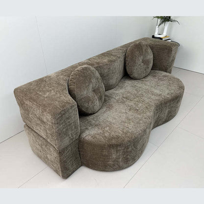 Magellax grey standing sofa – foldable compression mattress in upright sofa mode