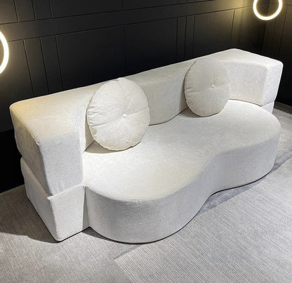 Magellax white sofa bed – foldable full-size mattress for modern small spaces