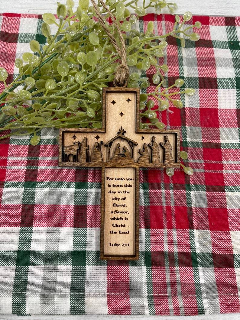 🎅2024 Christmas Gift--Cross Nativity Ornament