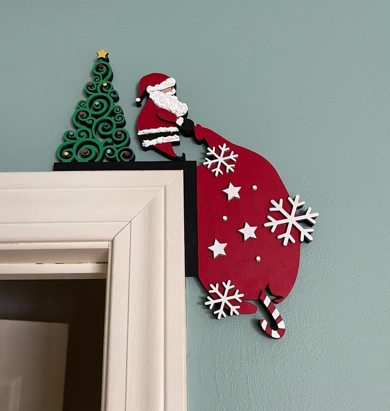 🎅2024 Christmas Gift 50% Off--Metal Christmas Door Topper