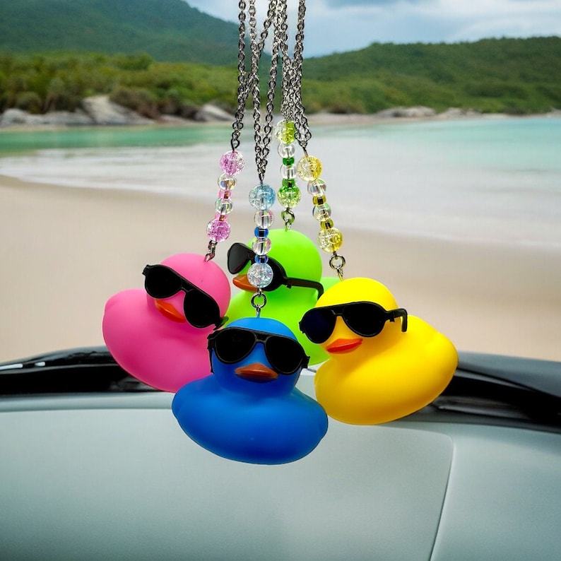 Rubber Duck Rear View Mirror Charms