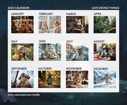 😺 Cat Lover Gift🎁——2025 Cute Cat Calendar