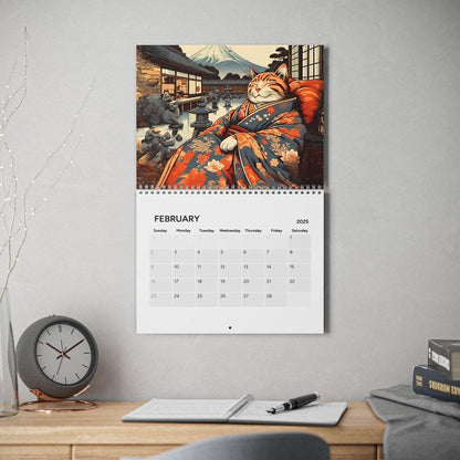 Sleepy Cats of Edo 2025 Wall Calendar