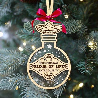 Christmas Potion Wooden Pendant
