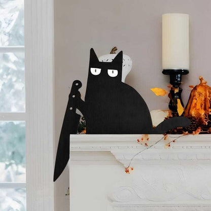 🌲2024 Christmas Hot Sale 🔥Bully Cat Door Frame Decoration