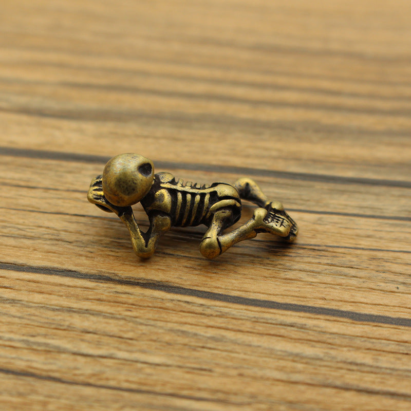 ☠️🔥Mysterious Charm☠️ - Mini Brass Skull Figurine