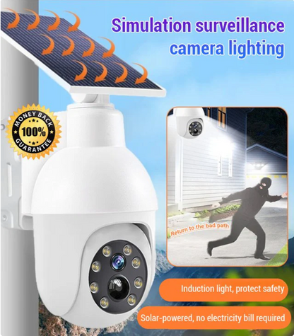 Simulated surveillance camera street light