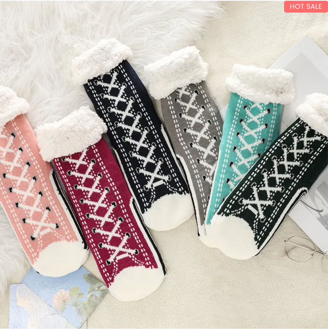 Ultra-thick Cashmere Slipper Home Socks