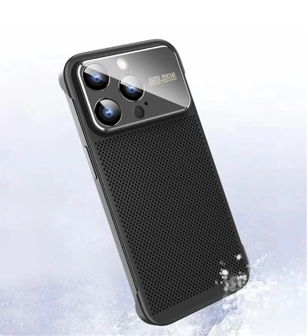 For iPhone Borderless Big Window Cooling Phone Case