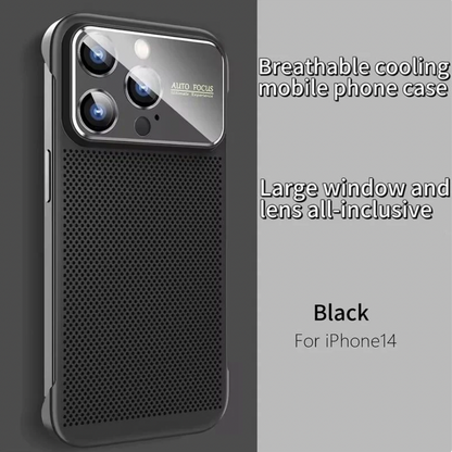 For iPhone Borderless Big Window Cooling Phone Case