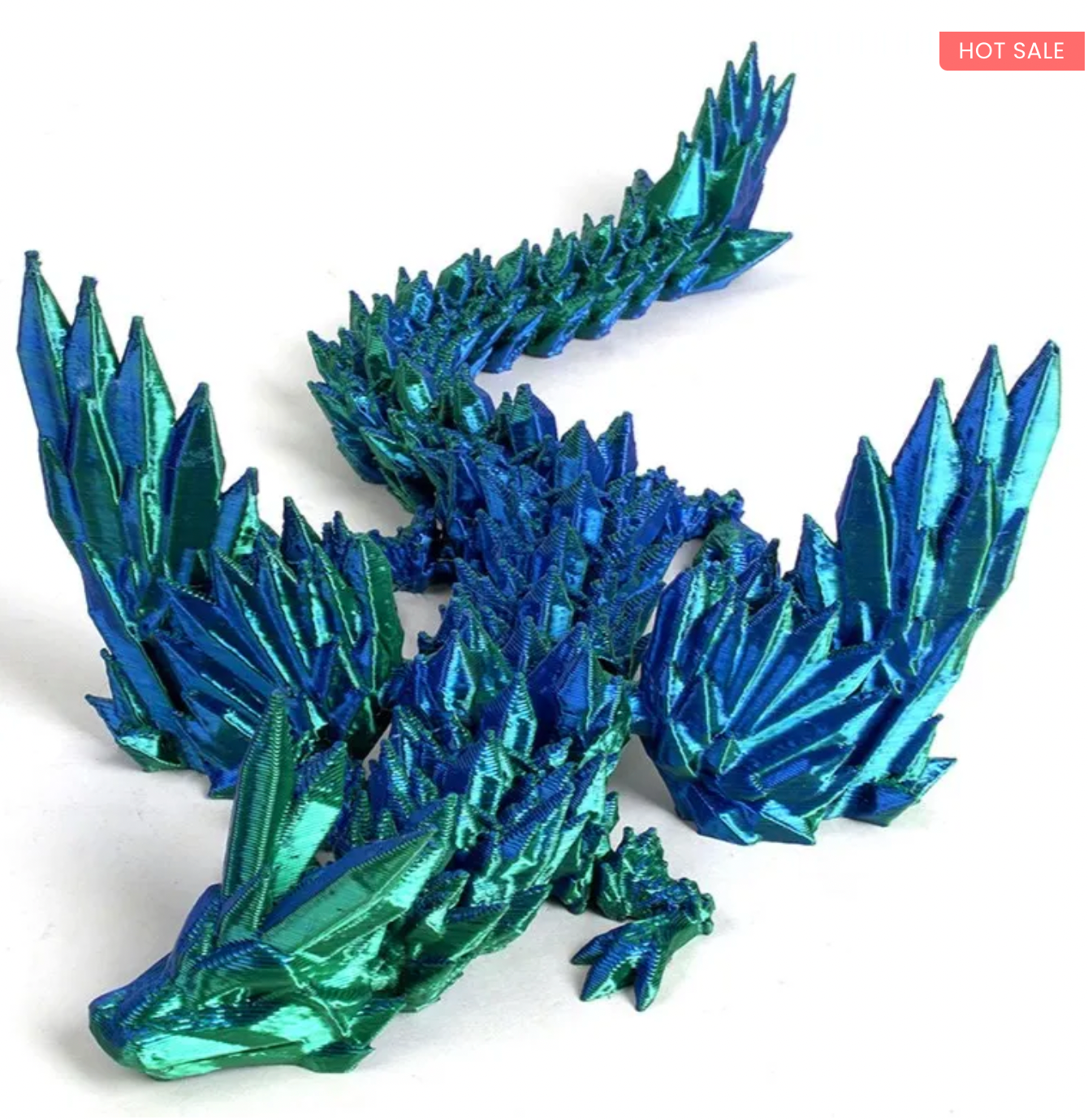 NEW 3D-Printed Articulated Crystal Dragon