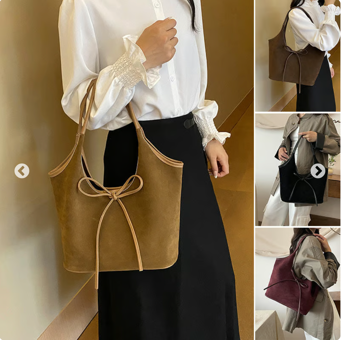 Women's Elegant Bow Decorated Shoulder Bag