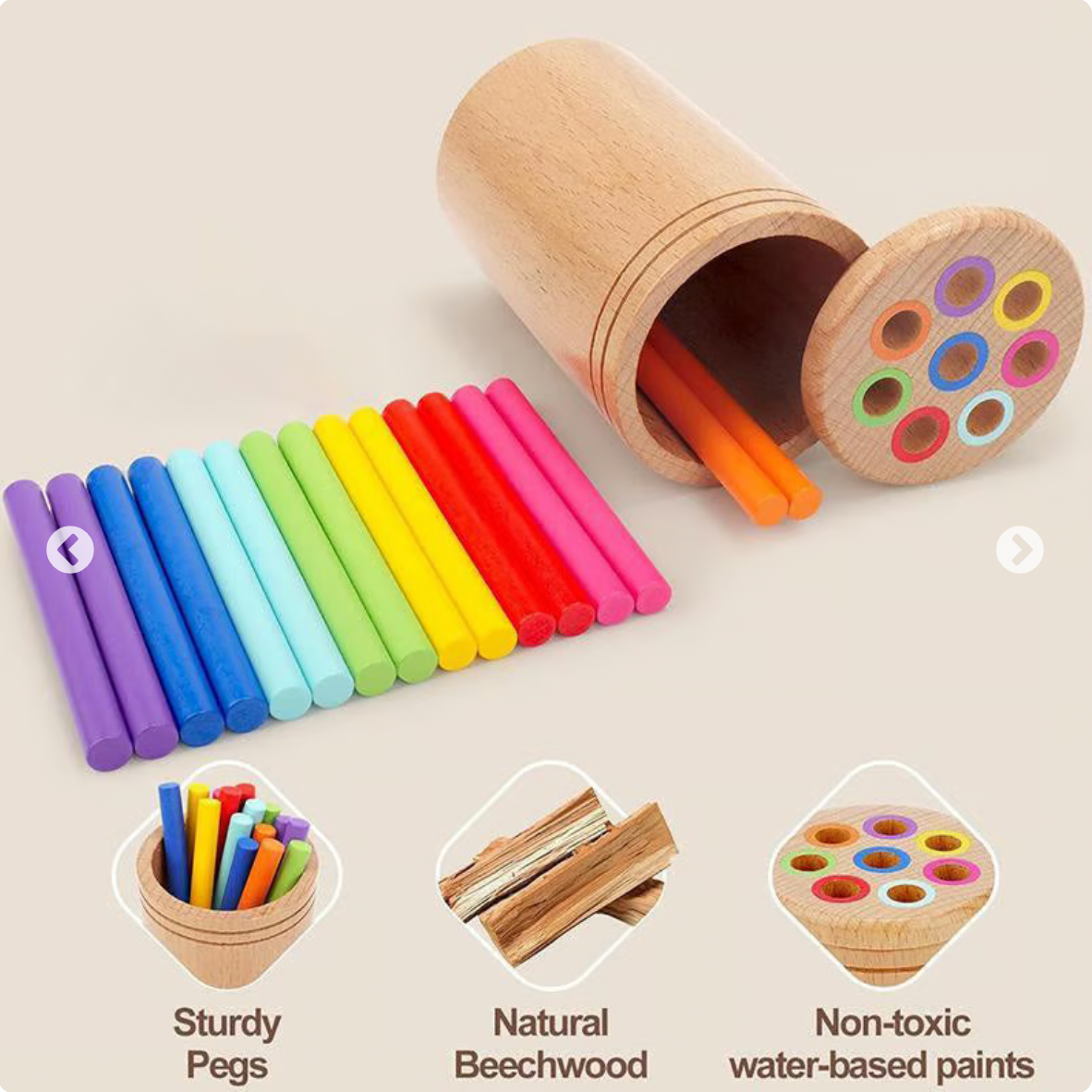Wooden Montessori Stick Toy