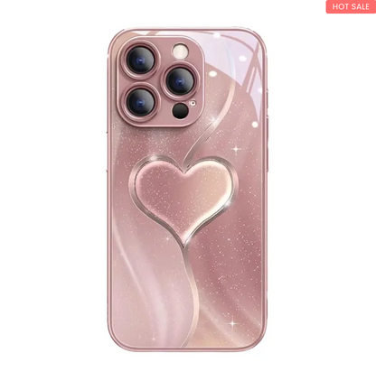 New Love Crystal Gradient Phone Case