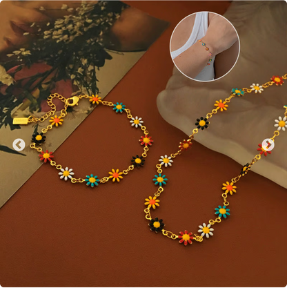 Daisy Bracelet and Necklace for Best Friends