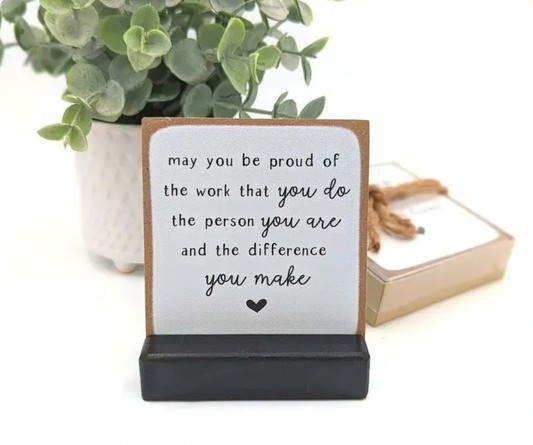 Thank you gift desk decor