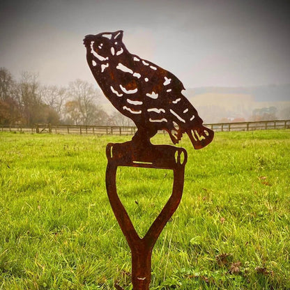 Fork Shovel Spade Animal Art Metal Garden Stake
