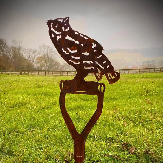 Fork Shovel Spade Animal Art Metal Garden Stake