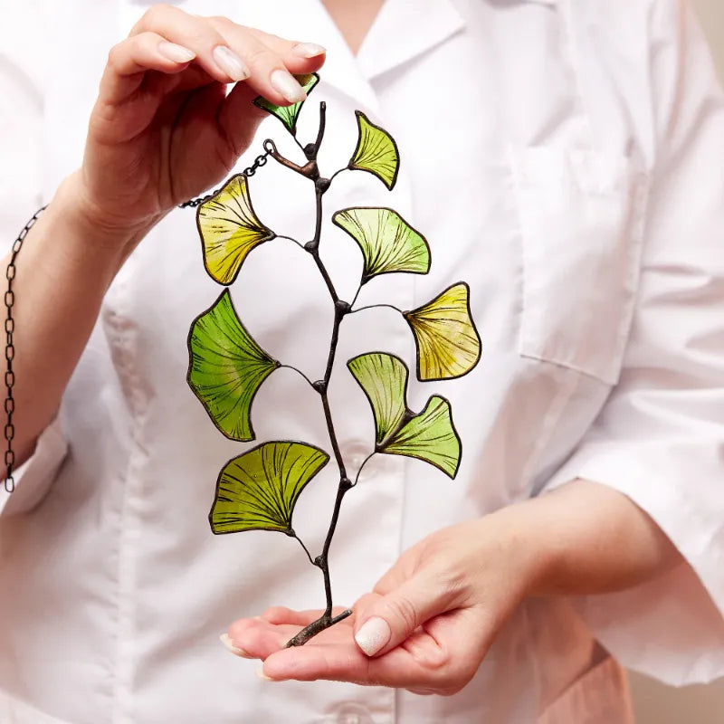 ✨Ginkgo Leaf Stained Glass Sun Catcher
