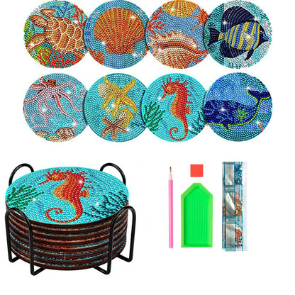 ☕DIY Special Shaped Diamond Painting Coaster👍