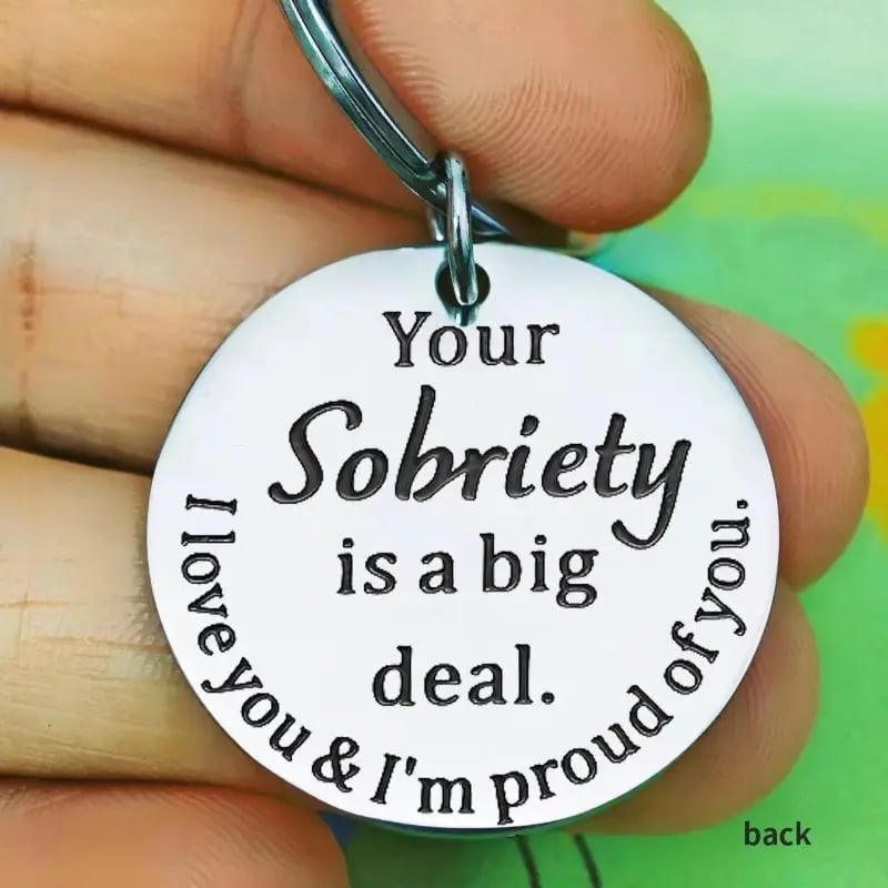 ❤️Sobriety Recovery Gifts Inspirational Keychain