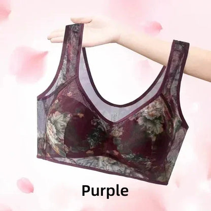 Cooling Comfort Bra Made From Ice Silk And Lace👍No more sagging breasts