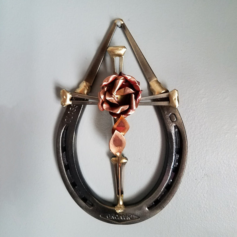 【🔥MOTHER'S DAY HOT SALE 50% OFF🔥】✝️Horseshoe Nail Cross Wall Decoration