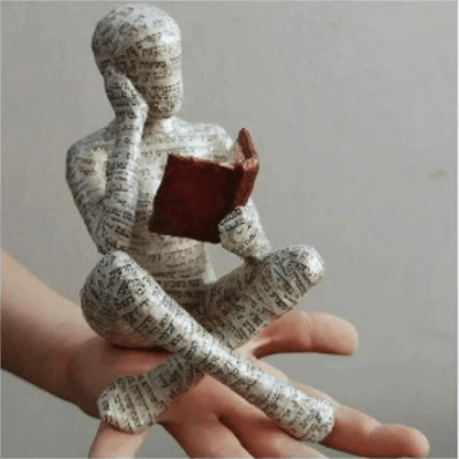 Nordic Modern Reading Woman Statue