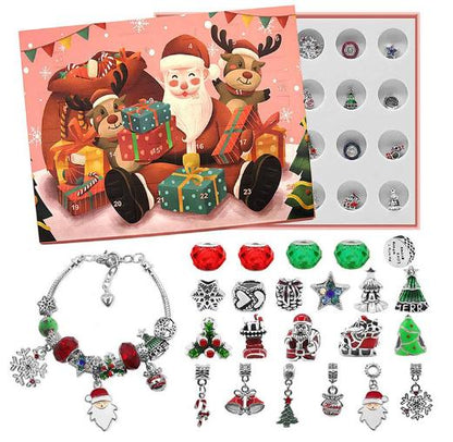 💥78% OFF NOW💥--24 Pcs DIY Christmas Advent Calendar Bracelets Set🎁
