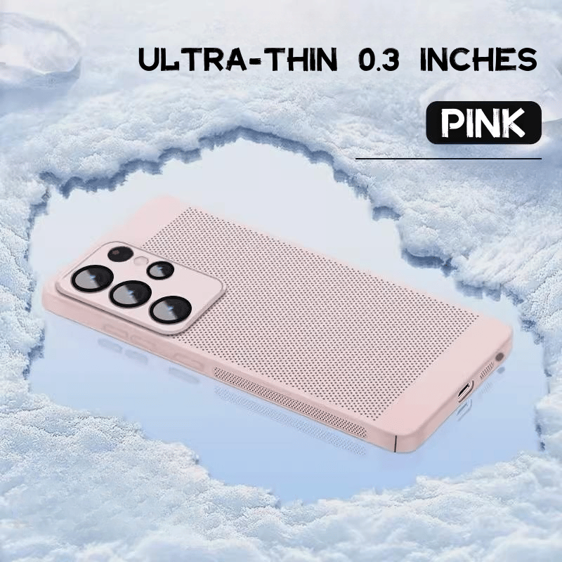 Honeycomb Heat Dissipation Porcelain Crystal Lens Case Cover for samsung S21-23