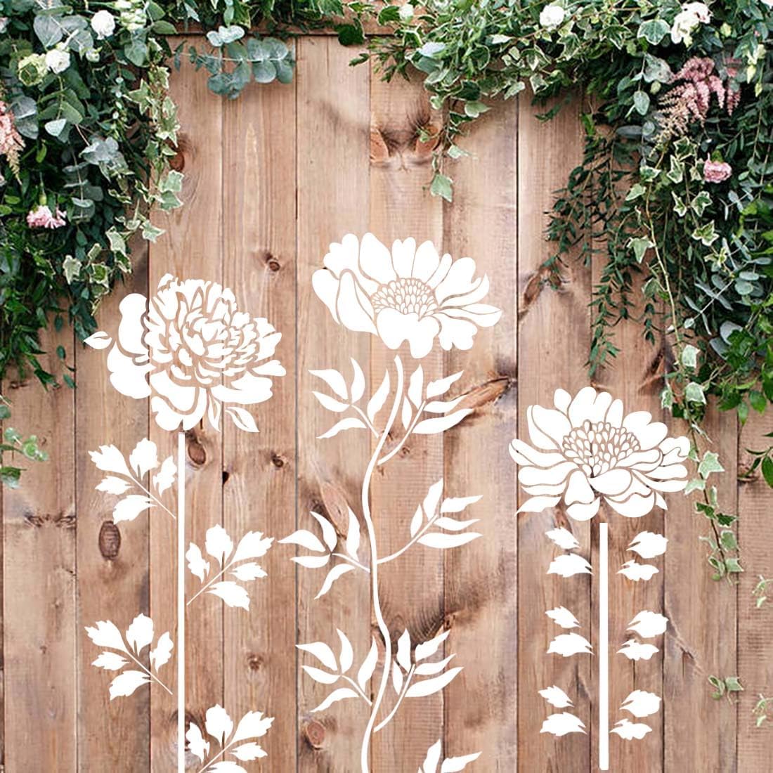 💐 Eptchn Garden Fence Large Flower Stencils🌻DIY Decoration BloomTrace