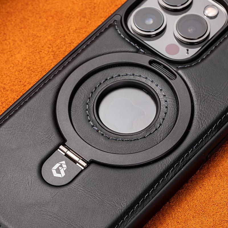 (🔥Last Day Promotion )🔥Full-Coverage Shockproof Leather Magnetic Stand iPhone Case
