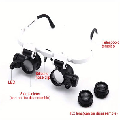 ⚡️Last day - 49% OFF⚡️LED Glasses Magnifier 8x 15x 23x