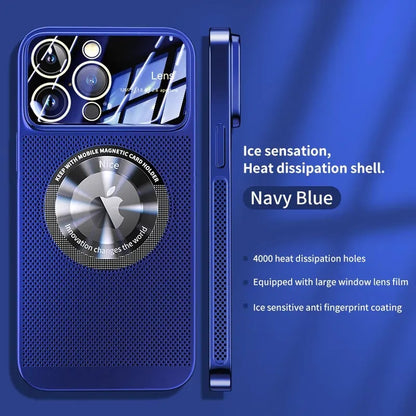 Electroplating Heat Dissipation Magnetic Large Window Phone Case