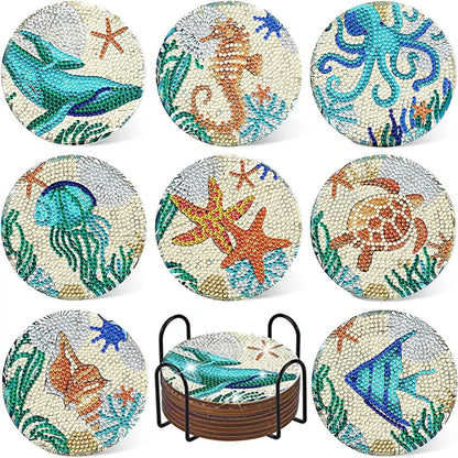 ☕DIY Special Shaped Diamond Painting Coaster👍