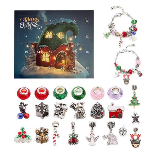 💥78% OFF NOW💥--24 Pcs DIY Christmas Advent Calendar Bracelets Set🎁