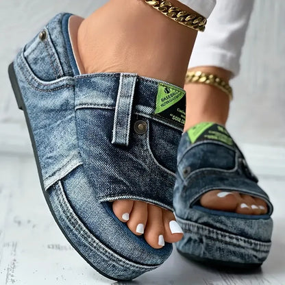 💥Last Day Promotion 50% OFF🔥- Women's Platform Denim Sandals👡