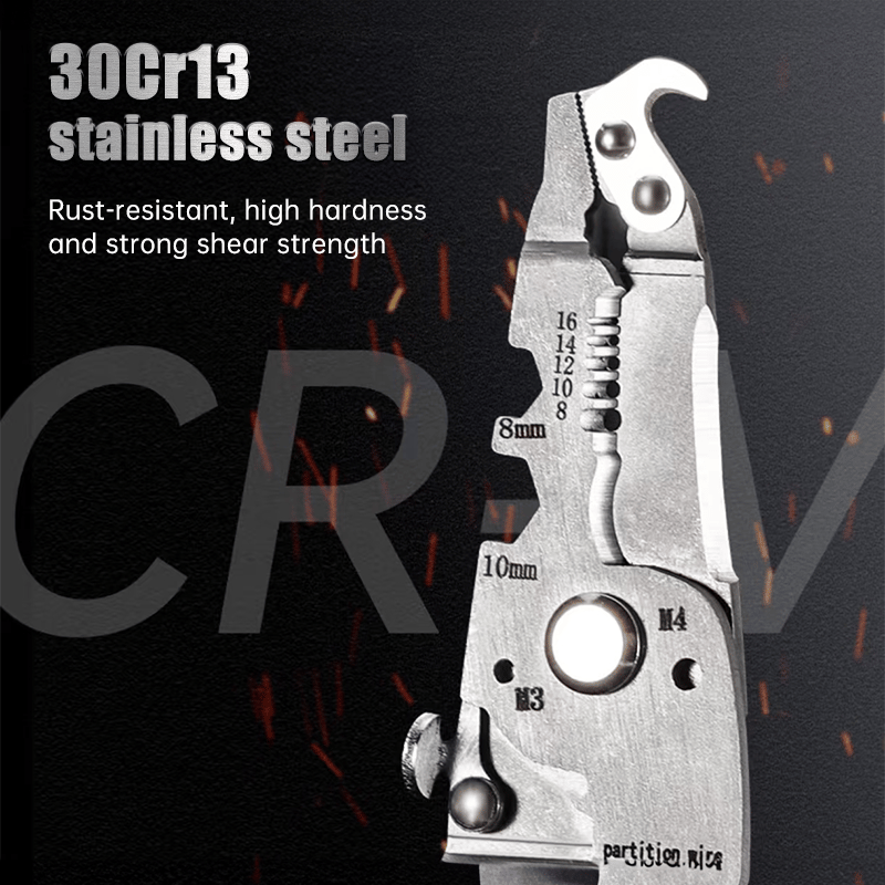 💥2024 New Upgrade💥Multifunctional Folding Wire Stripper-Professional Electrician Tool