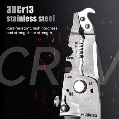 💥2024 New Upgrade💥Multifunctional Folding Wire Stripper-Professional Electrician Tool