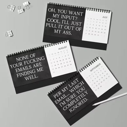 2025 Desk Calendar for Tired-Ass Employees-Shit I Want To Say At Work But Can't