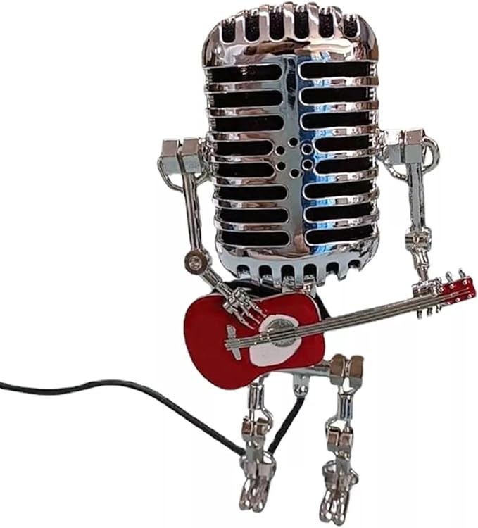 🔥🔥Vintage Metal Microphone Robot Desk Lamp
