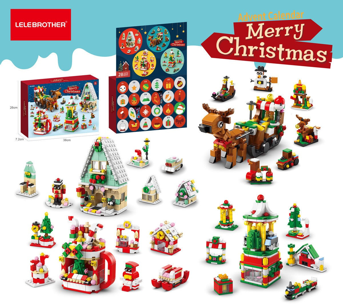 Early Xmas Sale 50% OFF-Advent Calendar Kids With Christmas Building Blocks
