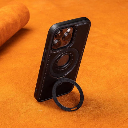 (🔥Last Day Promotion )🔥Full-Coverage Shockproof Leather Magnetic Stand iPhone Case
