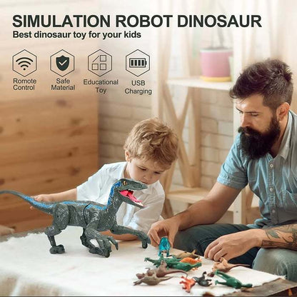Realistic Remote Control Dinosaur (Buy 1 and get a 12-piece dinosaur kit)