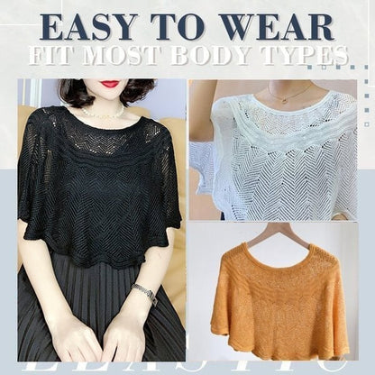 Knitted Sun-proof Shawl 🔥Gift Pearl Clips 1pcs🔥