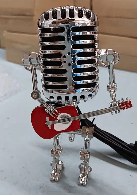🔥🔥Vintage Metal Microphone Robot Desk Lamp