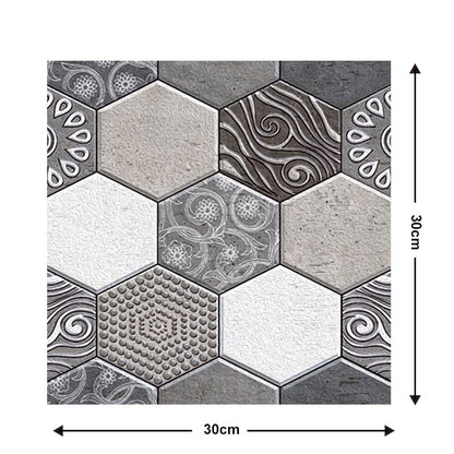 10Pcs 3D Peel and Stick Wall Tiles(12x12 inches)