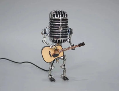 🎙Vintage Metal Microphone Robot Desk Lamp🎸