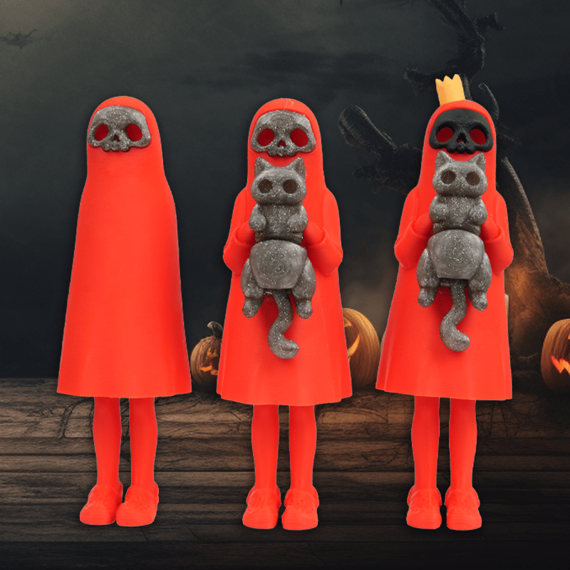 👻3D printed Halloween Ghost and Cat Figurines🐈‍⬛